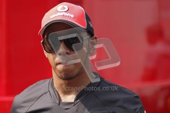 © Octane Photographic Ltd. 2011. Formula 1 World Championship – Italy – Monza – 11th September 2011. Race Day in the Paddock; Lewis Hamilton in the paddock before the race. Digital Ref : 0193LW7D7245