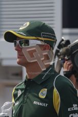 © Octane Photographic Ltd. 2011. Formula 1 World Championship – Italy – Monza – 11th September 2011. Race Day in the Paddock. Heikki Kovalainen in the paddock before drivers parade. Digital Ref : 0193LW7D7260