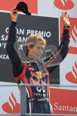 © Octane Photographic Ltd. 2011. Formula 1 World Championship – Italy – Monza – 11th September 2011 – Podium – Sebastian Vettel (Red Bull) on the podium. Digital Ref :  0178CB1D4146