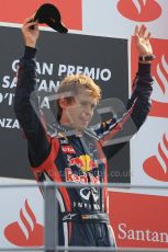 © Octane Photographic Ltd. 2011. Formula 1 World Championship – Italy – Monza – 11th September 2011 – Podium – Sebastian Vettel (Red Bull) on the podium. Digital Ref : 0178CB1D4146