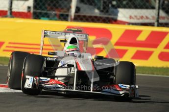 © Octane Photographic Ltd. 2011. Formula 1 World Championship – Italy – Monza – 9th September 2011 –Sergio Perez, Sauber C30 - Free practice 1 – Digital Ref : 0173CB1D1797