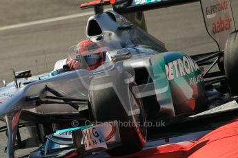 © Octane Photographic Ltd. 2011. Formula 1 World Championship – Italy – Monza – 9th September 2011 – Michael Schumacher - Mercedes MGP W02, Free practice 1 – Digital Ref :  0173CB1D2138