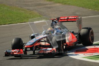 © Octane Photographic Ltd. 2011. Formula 1 World Championship – Italy – Monza – 9th September 2011 – Lewis Hamilton, Vodafone McLaren Mercedes MP4/26 -  Free practice 1 – Digital Ref :  0173CB1D2181