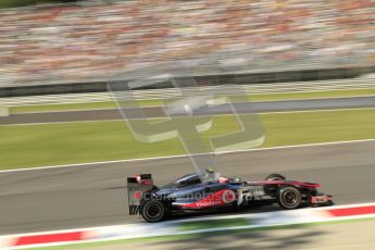 © Octane Photographic Ltd. 2011. Formula 1 World Championship – Italy – Monza – 9th September 2011 – Jenson Button - Vodafone McLaren Mercedes MP4/26, Free practice 1 – Digital Ref : 0173CB7D5995