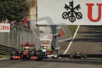 © Octane Photographic Ltd. 2011. Formula 1 World Championship – Italy – Monza – 9th September 2011 – Free practice 2, Vodafone McLaren Mercedes MP4/16 - Lewis Hamilton – Digital Ref :  0174CB7D6230