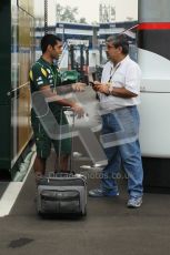 © Octane Photographic Ltd. 2011. Formula 1 World Championship – Italy – Monza – 10th September 2011 – Free practice 3, Vicky and Karun Chandhock – Digital Ref :  0175CB1D2442