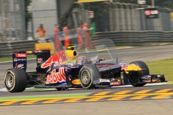 © Octane Photographic Ltd. 2011. Formula 1 World Championship – Italy – Monza – 10th September 2011, Mark Webber, Red Bull Racing RB7 – Free practice 3 – Digital Ref : 0175CB1D2496