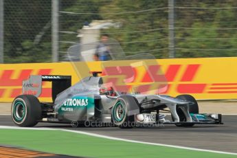 © Octane Photographic Ltd. 2011. Formula 1 World Championship – Italy – Monza – 10th September 2011, Michael Shumacher, Mercedes GP MGP W02 – Free practice 3 – Digital Ref :  0175CB1D2539