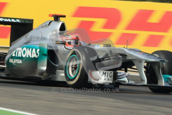 © Octane Photographic Ltd. 2011. Formula 1 World Championship – Italy – Monza – 10th September 2011, Michael Shumacher, Mercedes GP MGP W02 – Free practice 3 – Digital Ref : 0175CB1D2592