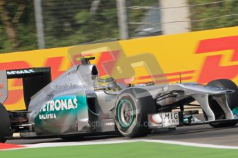 © Octane Photographic Ltd. 2011. Formula 1 World Championship – Italy – Monza – 10th September 2011, Nico Rosberg - Mercedes GP MGP W02 – Free practice 3 – Digital Ref :  0175CB1D2640