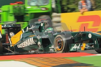 © Octane Photographic Ltd. 2011. Formula 1 World Championship – Italy – Monza – 10th September 2011 - Heikki Kovalainen, Team Lotus T128 – Free practice 3 – Digital Ref :  0175CB1D2662