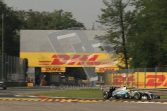 © Octane Photographic Ltd. 2011. Formula 1 World Championship – Italy – Monza – 10th September 2011, Michael Shumacher, Mercedes GP MGP W02 – Free practice 3 – Digital Ref :  0175CB7D6708