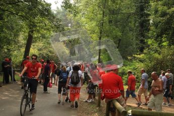 © Octane Photographic Ltd. 2011. Formula 1 World Championship – Italy – Monza – 10th September 2011 - The Monza crowds in the park – Free practice 3 – Digital Ref : 0175CB7D6815