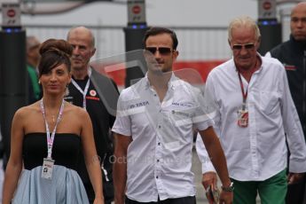 © Octane Photographic Ltd. 2011. Formula 1 World Championship – Italy – Monza – 10th September 2011 - John Button with Viantonio Liutzi of HRT – Free practice 3 – Digital Ref :  0175LW7D5952
