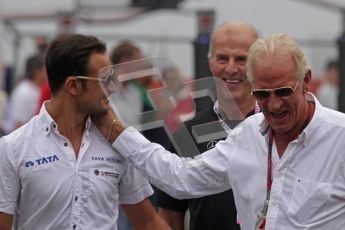 © Octane Photographic Ltd. 2011. Formula 1 World Championship – Italy – Monza – 10th September 2011 - John Button with Viantonio Liutzi of HRT – Free practice 3 – Digital Ref : 0175LW7D5963