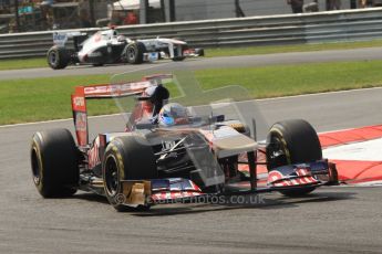 © Octane Photographic Ltd. 2011. Formula 1 World Championship – Italy – Monza – 11th September 2011 Sebastien Buemi, Torro Roso STR6 – Race outlap – Digital Ref :  0177CB7D7711