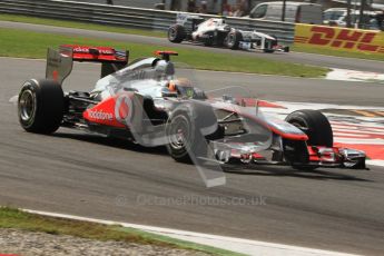 © Octane Photographic Ltd. 2011. Formula 1 World Championship – Italy – Monza – 11th September 2011 Lewis Hamilton, Vodafone McLaren Mercedes MP4/26 – Race outlap – Digital Ref : 0177CB7D7724