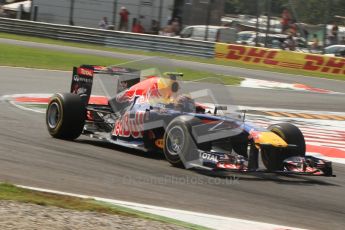 © Octane Photographic Ltd. 2011. Formula 1 World Championship – Italy – Monza – 11th September 2011 Mark Webber, Red Bull Racing RB7 – Race outlap – Digital Ref : 0177CB7D7742