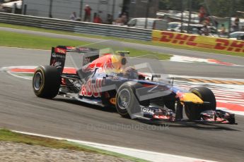 © Octane Photographic Ltd. 2011. Formula 1 World Championship – Italy – Monza – 11th September 2011 Mark Webber, Red Bull Racing RB7 – Race outlap – Digital Ref :  0177CB7D7742