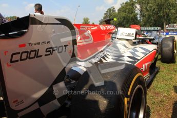 © Octane Photographic Ltd. 2011. Formula 1 World Championship – Italy – Monza – 11th September 2011 – Race – Viantio Liutzi's HRT languisheds behind Nico Rosberg's Mercedes after being cleared from the track after their clash at corner 1. Digital Ref :  0177CB7D8084