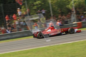 © Octane Photographic Ltd. 2011. Formula 1 World Championship – Italy – Monza – 11th September 2011 Fernando Alonso's Ferrari brakes for the 1st chicane – Race – Digital Ref : 0177CB7D8106