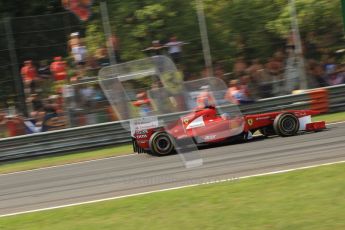 © Octane Photographic Ltd. 2011. Formula 1 World Championship – Italy – Monza – 11th September 2011 Fernando Alonso's Ferrari brakes for the 1st chicane – Race – Digital Ref :  0177CB7D8106