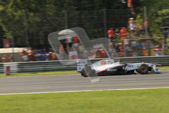 © Octane Photographic Ltd. 2011. Formula 1 World Championship – Italy – Monza – 11th September 2011 Kamui Kobayashi heats up his Sauber's brakes into the 1st chicane – Race – Digital Ref :  0177CB7D8115