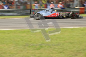 © Octane Photographic Ltd. 2011. Formula 1 World Championship – Italy – Monza – 11th September 2011 Lewis Hamilton's McLaren's brakes glow under heavy braking – Race – Digital Ref : 0177CB7D8137