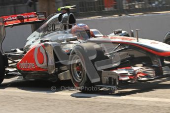 © Octane Photographic Ltd. 2011. Formula 1 World Championship – Italy – Monza – 11th September 2011 Jenson Button's McLaren MP4/26 in the pitlane – Race – Digital Ref : 0177CB7D8173