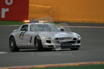 © Octane Photographic Ltd. 2011. Formula One Belgian GP – Spa – Friday 26th August 2011 – Free Practice 1, The Mercedes-Benz SLS taking La Source hairpin. Digital Reference : 0163CB1D6894