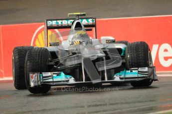 © Octane Photographic Ltd. 2011. Formula One Belgian GP – Spa – Friday 26th August 2011 – Free Practice 1, Nico Rosberg - Mercedes MGP W02. Digital Reference : 0163CB1D7106