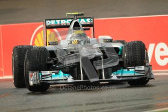 © Octane Photographic Ltd. 2011. Formula One Belgian GP – Spa – Friday 26th August 2011 – Free Practice 1, Nico Rosberg - Mercedes MGP W02. Digital Reference : 0163CB1D7106