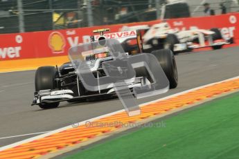 © Octane Photographic Ltd. 2011. Formula One Belgian GP – Spa – Friday 26th August 2011 – Free Practice 1, Pastor Maldonado - Williams FW33. Digital Reference : 0163CB1D7237