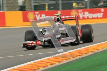 © Octane Photographic Ltd. 2011. Formula One Belgian GP – Spa – Friday 26th August 2011 – Free Practice 1, Jenson Button - Vodafone McLaren Mercedes MP4/26. Digital Reference : 0163CB1D7245