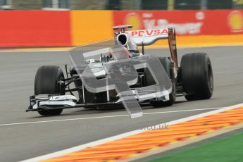 © Octane Photographic Ltd. 2011. Formula One Belgian GP – Spa – Friday 26th August 2011 – Free Practice 1, Rubens Barrichello - Williams FW33. Digital Reference : 0163CB1D7259