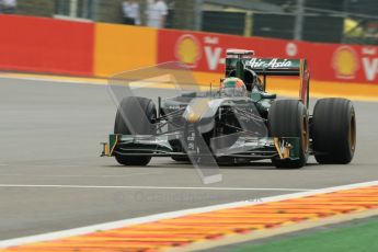 © Octane Photographic Ltd. 2011. Formula One Belgian GP – Spa – Friday 26th August 2011 – Free Practice 1, Karun Chandhock - Team Lotus TL128. Digital Reference : 0163CB1D7338