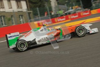 © Octane Photographic Ltd. 2011. Formula One Belgian GP – Spa – Friday 26th August 2011 – Free Practice 1, Paul di Resta - Force India VJM04. Digital Reference : 0163LW7D0708