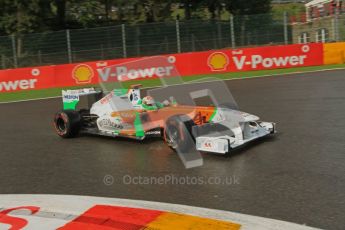 © Octane Photographic Ltd. 2011. Formula One Belgian GP – Spa – Friday 26th August 2011 – Free Practice 1, Adrian Sutil - Force India VJM04. Digital Reference : 0163LW7D0742