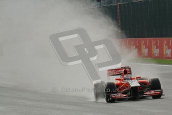 © Octane Photographic Ltd. 2011. Formula One Belgian GP – Spa – Friday 26th August 2011 – Free Practice 1, Timo Glock - Marussia Virgin Racing MVR02. Digital Reference : 0163LW7D0872
