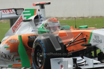 © Octane Photographic Ltd. 2011. Formula One Belgian GP – Spa – Friday 26th August 2011 – Free Practice 1, Adrian Sutil - Force India VJM04. Digital Reference : 0163LW7D1050