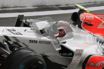 © Octane Photographic Ltd. 2011. Formula One Belgian GP – Spa – Friday 26th August 2011 – Free Practice 1, Viantonio Liutzi - HRT F111. Digital Reference : 0163LW7D1199