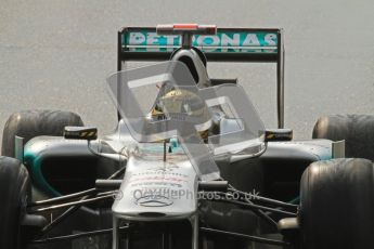 © Octane Photographic Ltd. 2011. Formula One Belgian GP – Spa – Friday 26th August 2011 – Free Practice 1, Michael Schumacher - Mercedes MGP W02. Digital Reference : 0163LW7D1222