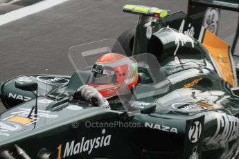 © Octane Photographic Ltd. 2011. Formula One Belgian GP – Spa – Friday 26th August 2011 – Free Practice 1, Jarno Trulli - Team Lotus TL128. Digital Reference : 0163LW7D1446