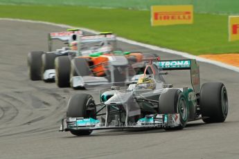 © Octane Photographic Ltd. 2011. Formula One Belgian GP – Spa – Sunday 28th August 2011 – Race. Michael Schumacher, Mercedes GP MGP W02. Digital Reference : 0168cb1d0527