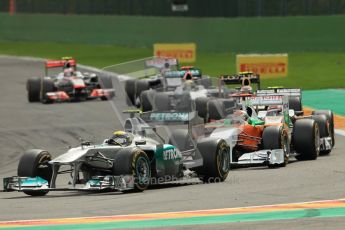 © Octane Photographic Ltd. 2011. Formula One Belgian GP – Spa – Sunday 28th August 2011 – Race. Nico Rosberg, Mercedes Gp MGP W02. Digital Reference : 0168cb1d0790