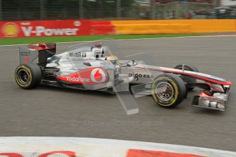 © Octane Photographic Ltd. 2011. Formula One Belgian GP – Spa – Sunday 28th August 2011 – Race. Lewis Hamilton takes La Source in his Vodafone McLaren Mercedes MP4/26. Digital Reference : 0168lw7d9147