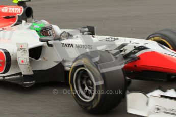 © Octane Photographic Ltd. 2011. Formula One Belgian GP – Spa – Sunday 28th August 2011 – Race. Viantonio Liutzi, HRT F111 Digital Reference : 0168lw7d9181