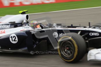 © Octane Photographic Ltd. 2011. Formula One Belgian GP – Spa – Sunday 28th August 2011 – Race. Pastor Maldonado in his Williams FW33 through la Source. Digital Reference : 0168lw7d9718