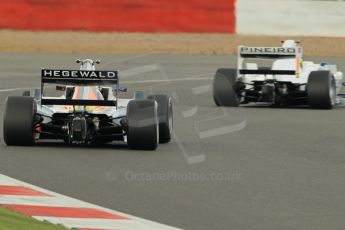 © Octane Photographic 2011. FIA F2 - 16th April 2011, Race 1. Ramon Pineiro, Tm Gladdis.  Silverstone, UK. Digital Ref. 0050CB1D0833