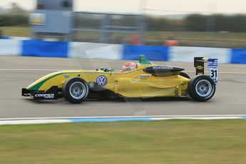 © Octane Photographic 2011 – British Formula 3 - Donington Park. 24th September 2011, Felipe Nasr - Carlin - Dallara F308 Volkswagen. Digital Ref : 0182lw1d5540